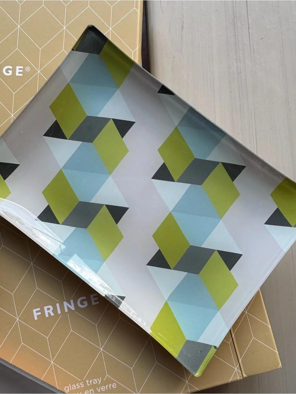 Fringe Studio Glass Trinket Trays in Black, Blue, Green and Pink